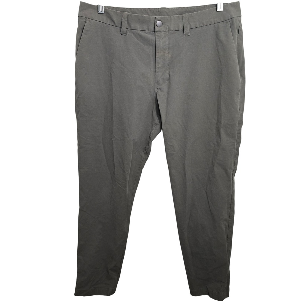 Lululemon Commission Slim Fit Pant 34 Sage‎ Grey Warpstreme Chino LM5B67S